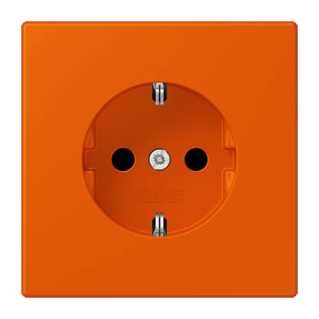 SCHUKO®-Steckdose, Duroplast lackiert, orange vif