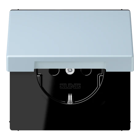 Enchufe SCHUKO®, Safety Plus, termoplástico lacado, outremer clair