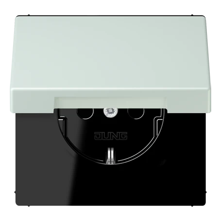 Enchufe SCHUKO®, Safety Plus, termoplástico lacado, céruléen pale