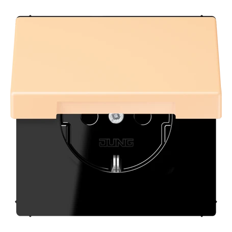 Enchufe SCHUKO®, Safety Plus, termoplástico lacado, ocre