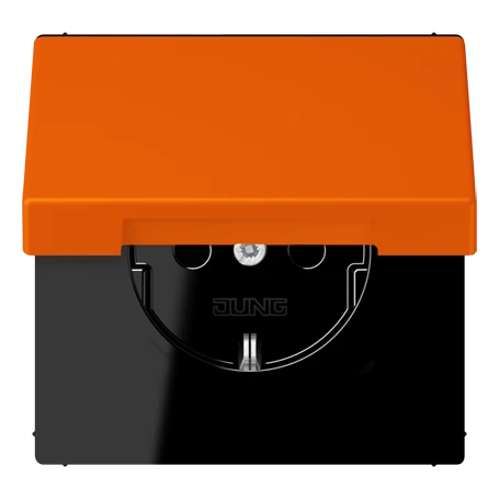 Enchufe SCHUKO®, Safety Plus, termoplástico lacado, orange