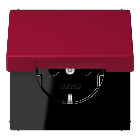 Enchufe SCHUKO®, Safety Plus, termoplástico lacado, rouge carmin