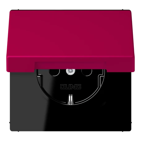 Enchufe SCHUKO®, Safety Plus, termoplástico lacado, rouge rubia