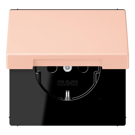 Enchufe SCHUKO®, Safety Plus, termoplástico lacado, l'ocre rouge clair