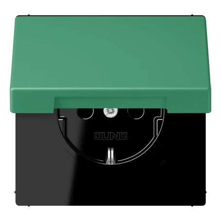 Enchufe SCHUKO®, Safety Plus, termoplástico lacado, vert 59