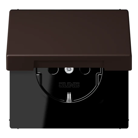 Enchufe SCHUKO®, Safety Plus, termoplástico lacado, terre d’ombre brûlée 59