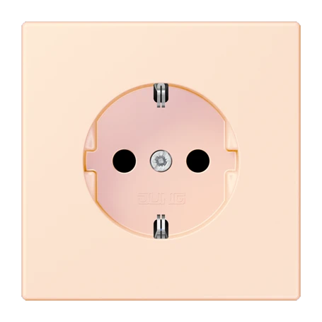 Enchufe SCHUKO®, Safety Plus, duroplástico lacado, orange pâle