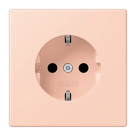 Enchufe SCHUKO®, Safety Plus, duroplástico lacado, l'ocre rouge clair