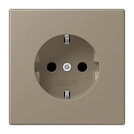 Enchufe SCHUKO®, Safety Plus, duroplástico lacado, ombre naturelle moyenne