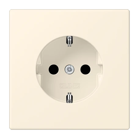 Enchufe SCHUKO®, Safety Plus, duroplástico lacado, blanc ivoire