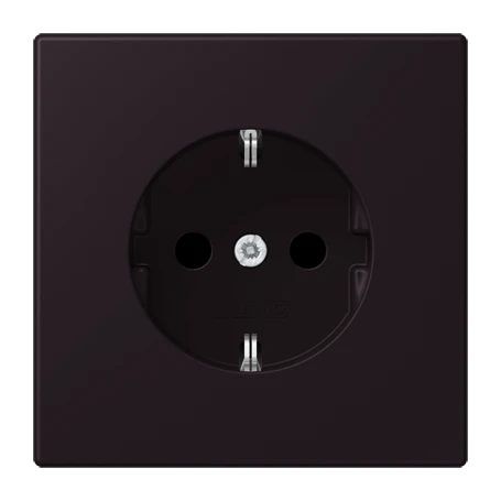 Enchufe SCHUKO®, Safety Plus, duroplástico lacado, noir d'ivoire