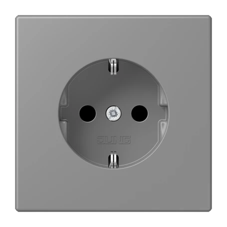 SCHUKO®-Steckdose, Schraubklemmen, Duroplast lackiert, gris 31 (32011)