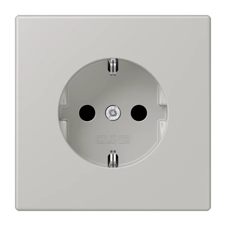 SCHUKO®-Steckdose, Schraubklemmen, Duroplast lackiert, gris clair 31