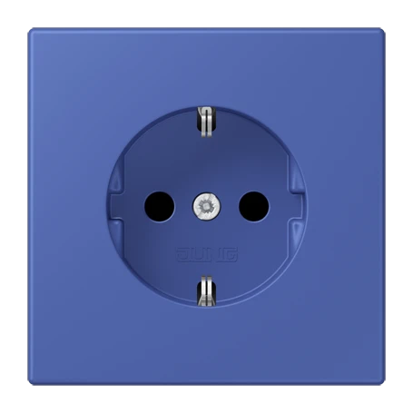 SCHUKO®-Steckdose, Schraubklemmen, Duroplast lackiert, bleu outremer 31