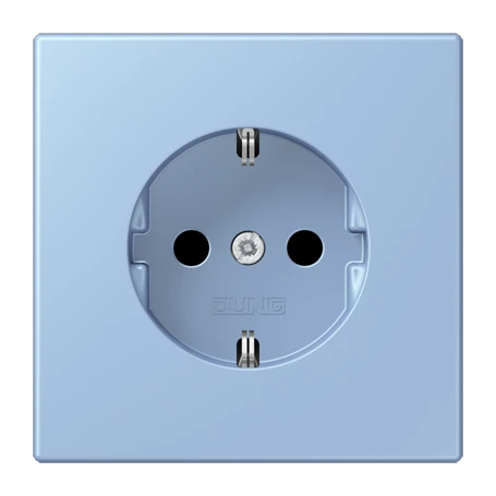 SCHUKO®-Steckdose, Schraubklemmen, Duroplast lackiert, outremer moyen