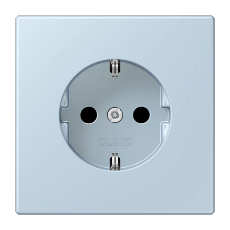 SCHUKO®-Steckdose, Schraubklemmen, Duroplast lackiert, outremer clair