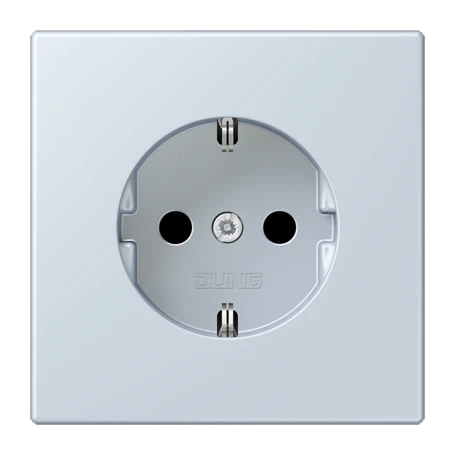 SCHUKO®-Steckdose, Schraubklemmen, Duroplast lackiert, outremer pale