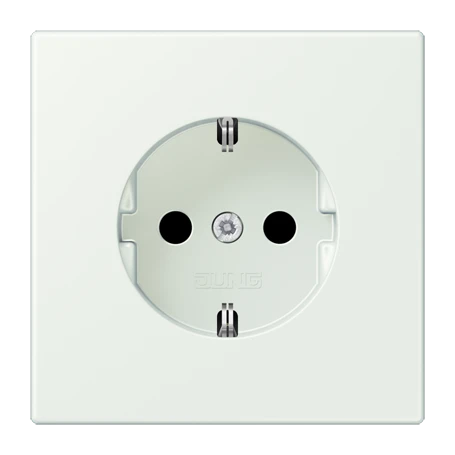 SCHUKO®-Steckdose, Schraubklemmen, Duroplast lackiert, outremer gris