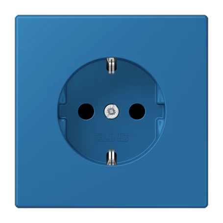 SCHUKO®-Steckdose, Schraubklemmen, Duroplast lackiert, bleu céruléen 31