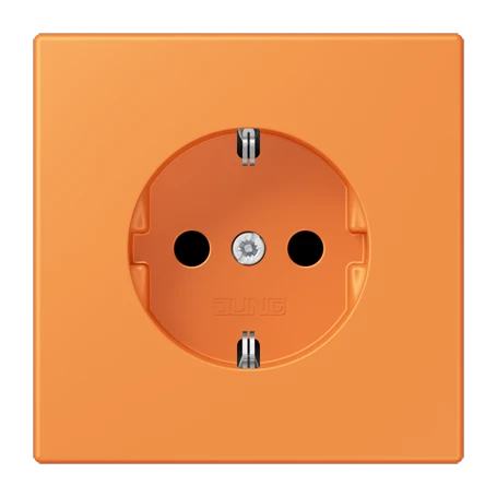 SCHUKO®-Steckdose, Schraubklemmen, Duroplast lackiert, orange clair