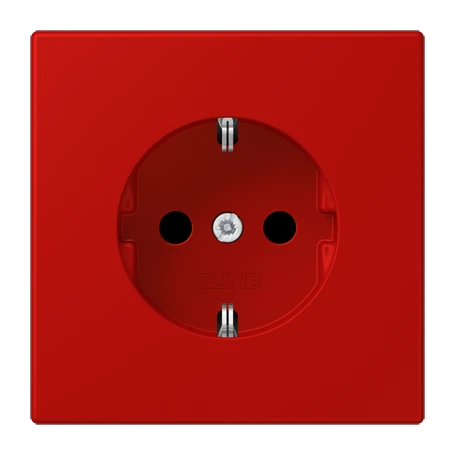 SCHUKO®-Steckdose, Schraubklemmen, Duroplast lackiert, rouge vermillon 31
