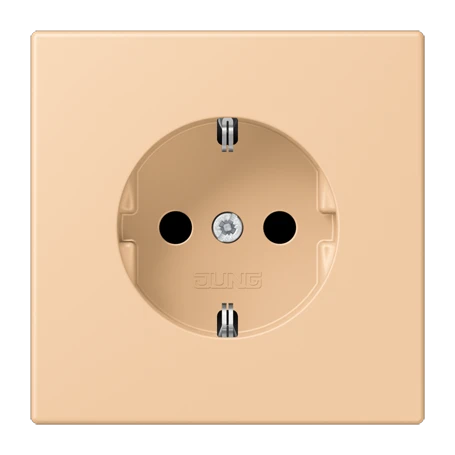 SCHUKO®-Steckdose, Schraubklemmen, Duroplast lackiert, terre sienne claire 31