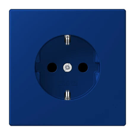 SCHUKO®-Steckdose, Schraubklemmen, Duroplast lackiert, bleu outremer foncé
