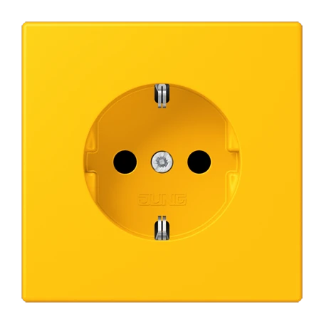 SCHUKO®-Steckdose, Schraubklemmen, Duroplast lackiert, le jaune vif