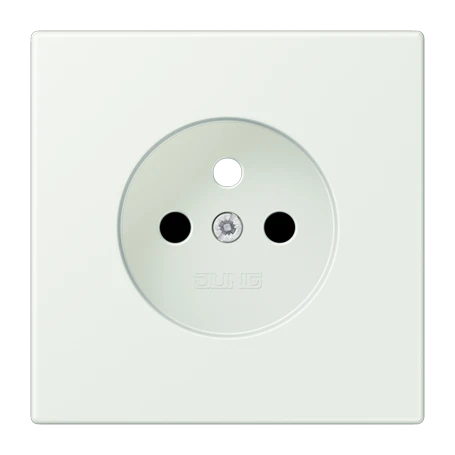 Afdekking voor contactdoos basiselement, Frans/Belgisch systeem, Safety Plus, duroplast gelakt, outremer gris