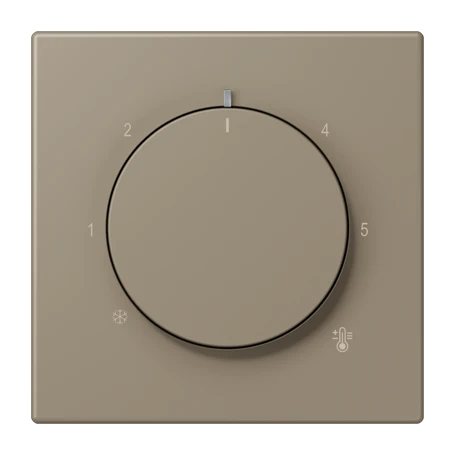 Centre plate for thermostat, ombre naturelle moyenne (32141)