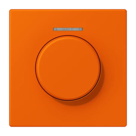 Cobertura com visor de fibra ótica 1 grupo, para sensor giratório KNX, com visor, orange (32080)