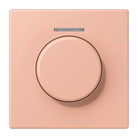 Cobertura com visor de fibra ótica 1 grupo, para sensor giratório KNX, com visor, rose clair (32102)