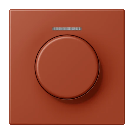 Cobertura com visor de fibra ótica 1 grupo, para sensor giratório KNX, com visor, l'ocre rouge (32110)