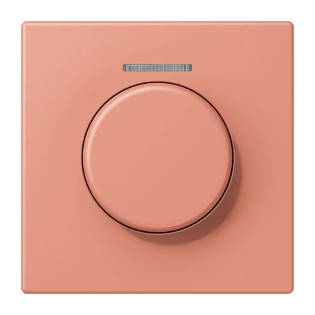 Cobertura com visor de fibra ótica 1 grupo, para sensor giratório KNX, com visor, l’ocre rouge moyen (32111)