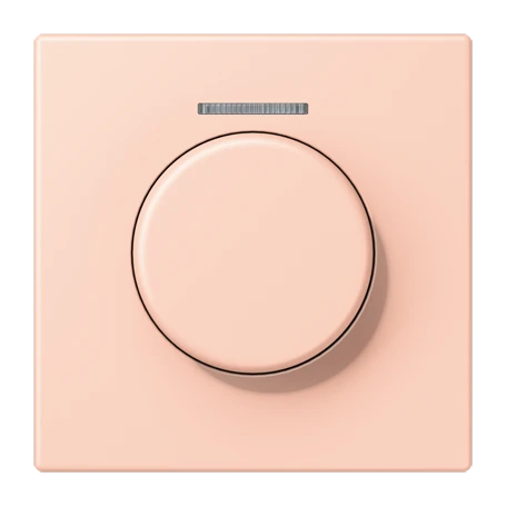 Cobertura com visor de fibra ótica 1 grupo, para sensor giratório KNX, com visor, l’ocre rouge clair (32112)