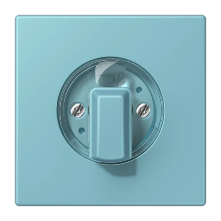 Abdeckung 1fach, für Drehschalter, céruléen moyen (32032)