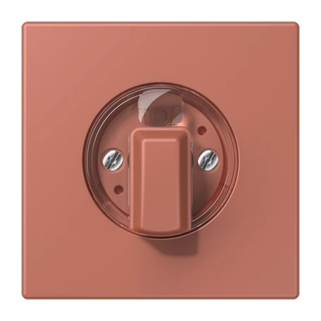 Abdeckung 1fach, für Drehschalter, terre sienne brique (32121)