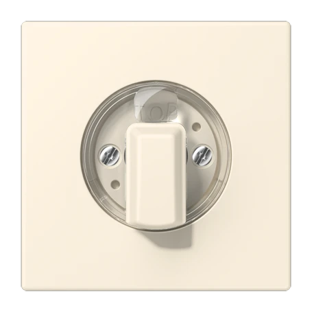 Abdeckung 1fach, für Drehschalter, blanc ivoire (4320B)