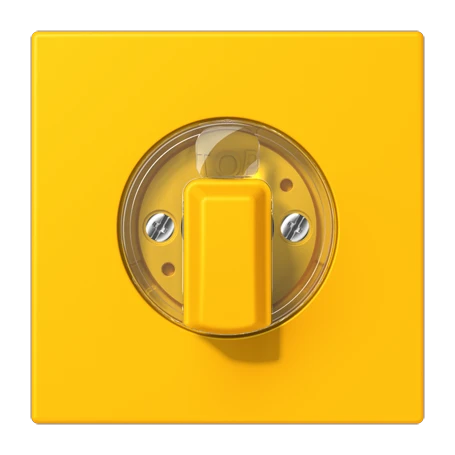 Abdeckung 1fach, für Drehschalter, le jaune vif (4320W)
