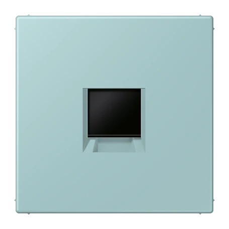 Abdeckung (gerastet) für Modular-Jack-Steckbuchsen, 1fach, UMA-CAT6A, RADIALL, Panduit, Assmann, céruléen clair (32033)