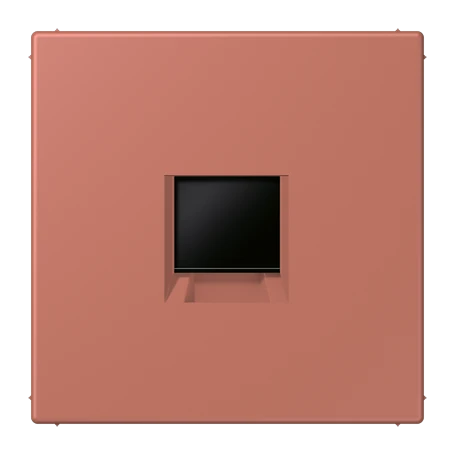 Abdeckung (gerastet) für Modular-Jack-Steckbuchsen, 1fach, UMA-CAT6A, RADIALL, Panduit, Assmann, terre sienne brique (32121)