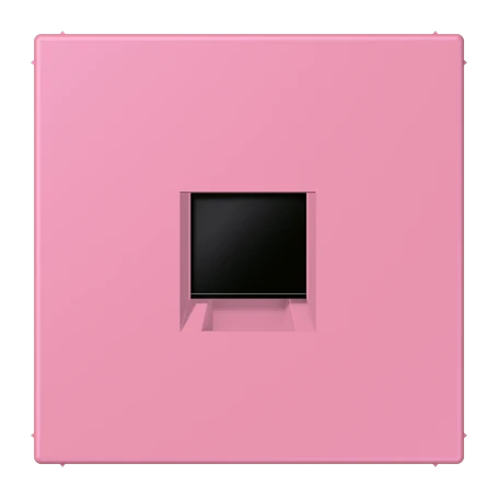 Abdeckung (gerastet) für Modular-Jack-Steckbuchsen, 1fach, UMA-CAT6A, RADIALL, Panduit, Assmann, rose vif (4320C)