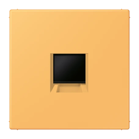 Abdeckung (gerastet) für Modular-Jack-Steckbuchsen, 1fach, UMA-CAT6A, RADIALL, Panduit, Assmann, ocre jaune clair (4320L)