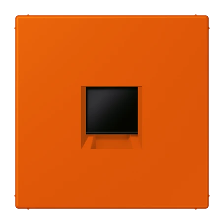 Abdeckung (gerastet) für Modular-Jack-Steckbuchsen, 1fach, UMA-CAT6A, RADIALL, Panduit, Assmann, orange vif (4320S)