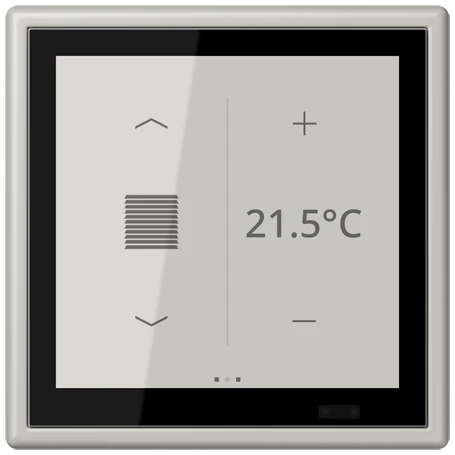 Controlador de zona KNX LS TOUCH com aro LS 990, Seguro, gris clair 31 (32013)