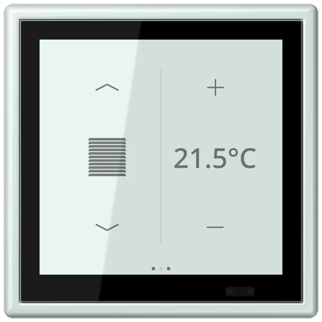 Controlador de zona KNX LS TOUCH com aro LS 990, Seguro, céruléen pâle (32034)