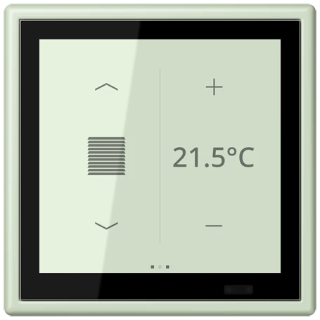 Controlador de zona KNX LS TOUCH com aro LS 990, Seguro, vert anglais pâle (32042)
