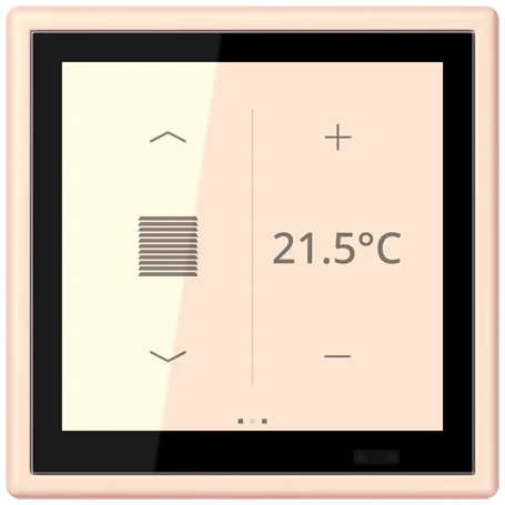 Controlador de zona KNX LS TOUCH com aro LS 990, Seguro, orange pâle (32082)