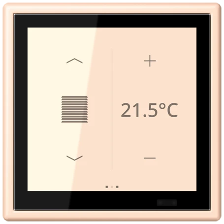 Controlador de zona KNX LS TOUCH com aro LS 990, Seguro, rose pâle (32091)