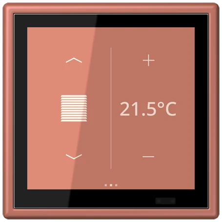 Controlador de zona KNX LS TOUCH com aro LS 990, Seguro, terre sienne brique (32121)